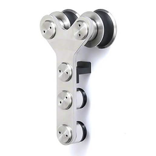 CRL Brushed Stainless Laguna Anti-Lift Double Rollers - Durable and Sleek Design