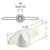 CRL White 3/8" Spline T-Crank Replacement Handle for Andersen