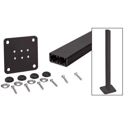 CRL Matte Bronze Trim-Line 42" Surface Mount Post Kit - Durable, Sleek Design for Railings