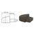 CRL-U.S. Aluminum Bronze Anodized Offset Pivot Hinge - Frame Portion