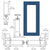 CRL-U.S. Aluminum 850 Offset Entrance Door - Kynar Paint Blank No Prep