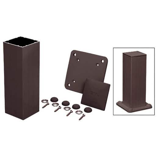 CRL Matte Bronze 4x4 Surface Mount Post Kit, 36" Long - Sleek and Durable Design