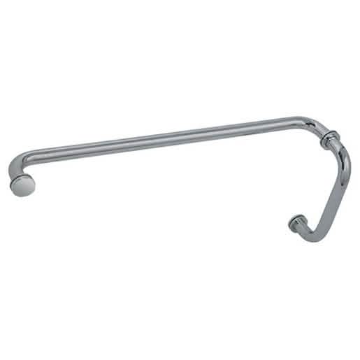 Brushed Nickel 8" Pull Handle & 24" Towel Bar Combo with Metal Washers - CRL BM Series