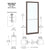 CRL-U.S. Aluminum Bronze Black Anodized 250 Series Narrow Stile (LHR) HLSO Single 3'0 x 7'0 Offset Hung with Geared Hinged Complete Door for 1" Glass with Standard MS Lock and Bottom Rail