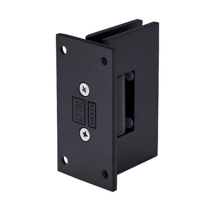 CRL Vienna shower hinge V1E0370RB, oil rubbed bronze brass full back plate for 3/8-1/2 glass, squared design.
