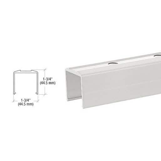 "CRL Sky White Pre-Punched Bottom Rail for Pickets - Durable, Easy Install Railing Solutio
