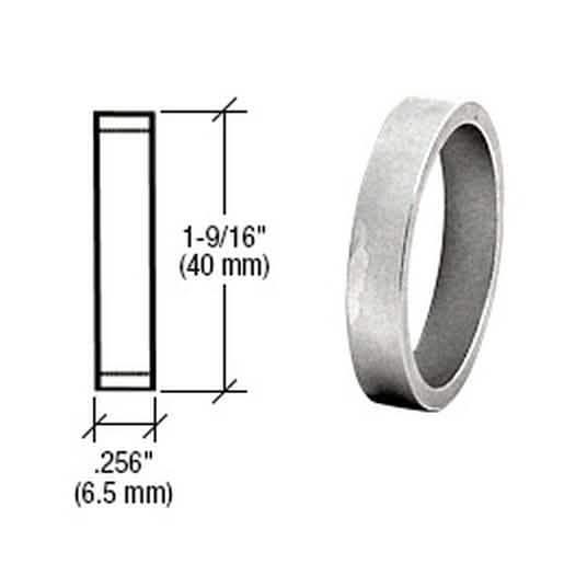 CRL Satin Anodized .256" Straight Cylinder Ring, durable and sleek design for secure fit.