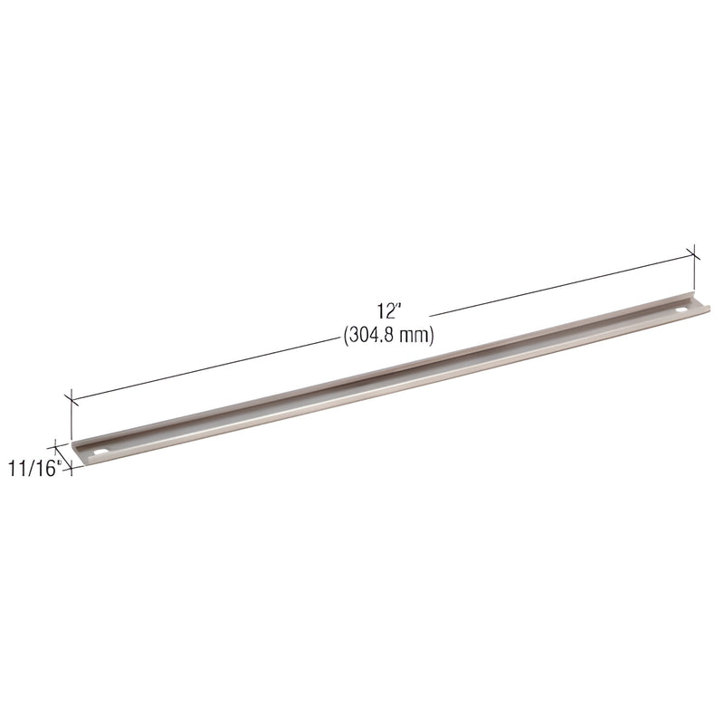 WH23200 - CRL Truth 12" pivot shoe operator replacement track, mill finish, 12 in (304.8 mm)