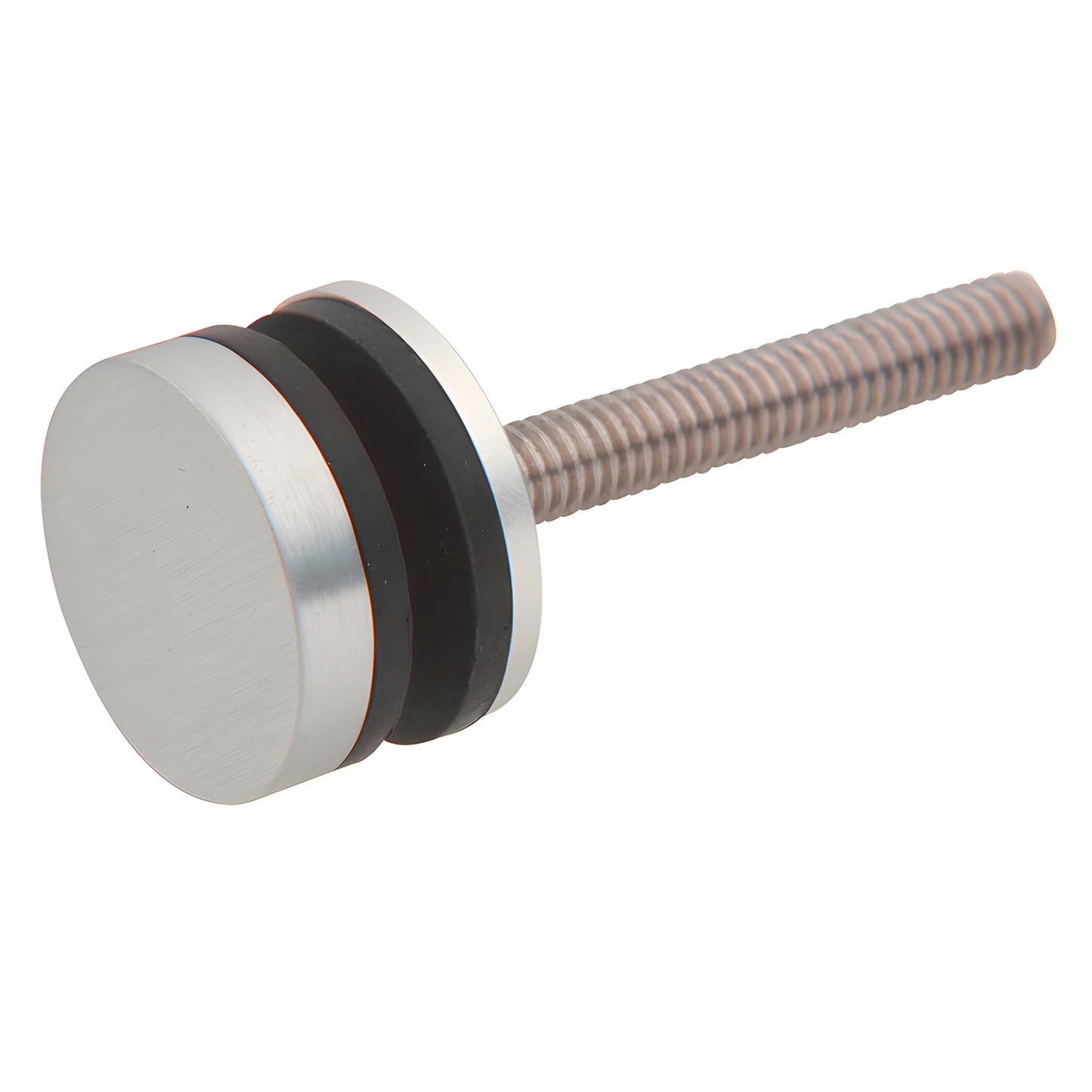Satin anodized 11 4 cap replacement stud and washer kit for single-sided commercial door pulls, with threaded rod.