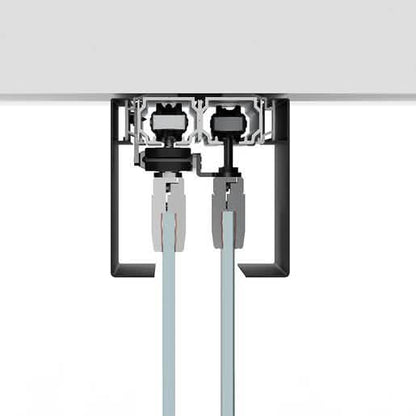 CRL50 Matte Black Telescoping Ceiling Mount Kit, Left Stacking - Sleek, Modern Design