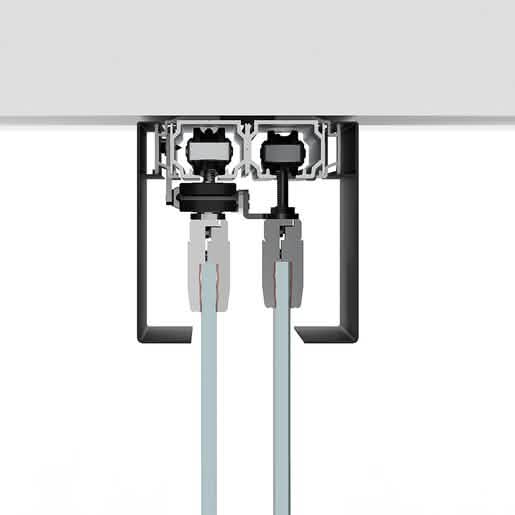 CRL50 Matte Black Telescoping Ceiling Mount Kit, Left Stacking - Sleek, Modern Design