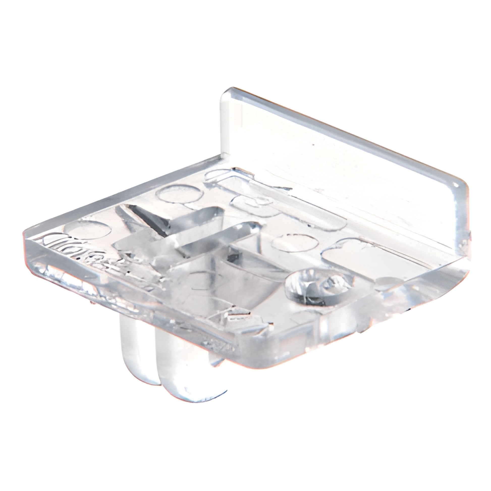 Clear acrylic left-hand front rest for 180 Series brackets, low-profile shelf protector (SKU KV10312PLH)