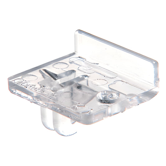 Clear acrylic left-hand front rest for 180 Series brackets, low-profile shelf protector (SKU KV10312PLH)