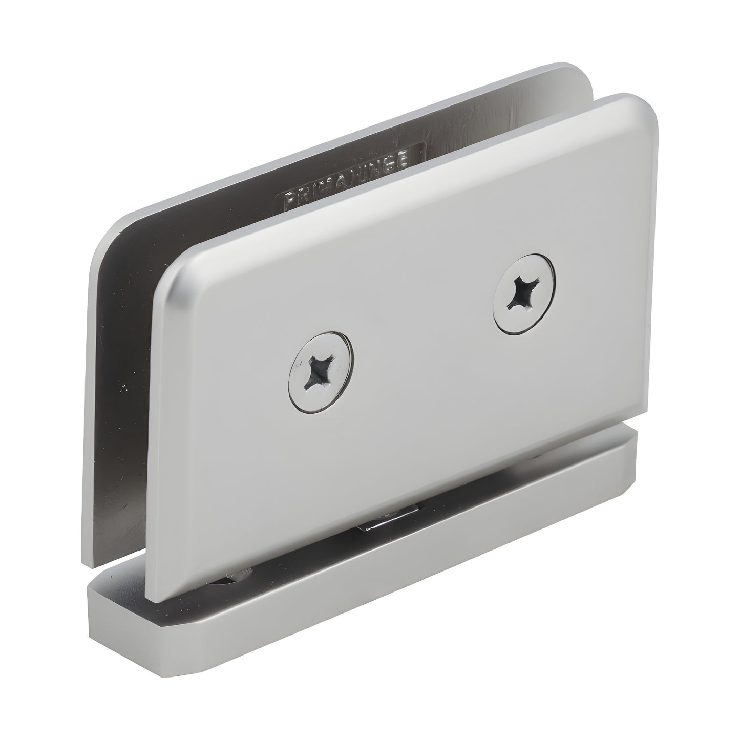 PPH01SN satin-nickel brass pivot hinge for 5/16-3/8" (8-10mm) tempered glass shower doors, beveled, self-centering