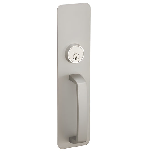 Aluminum non-handed night latch pull trim with rim cylinder, 12 5/16" height - SKU DL51HSNLA