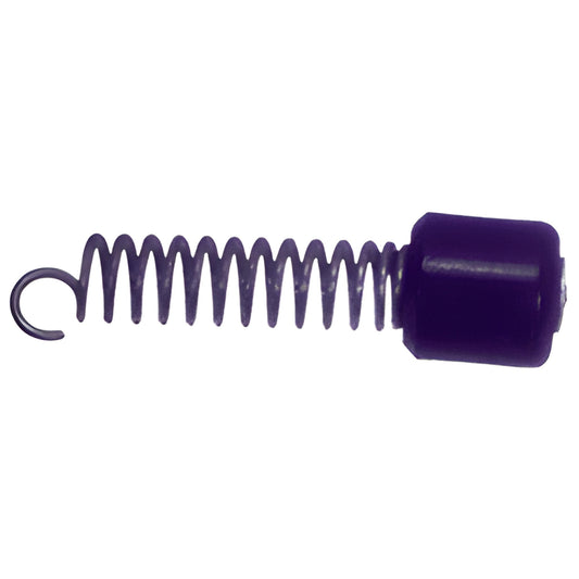 CRC1 black spring-action currency retainer clip - coiled steel spring with protective plastic tip for transaction drawers
