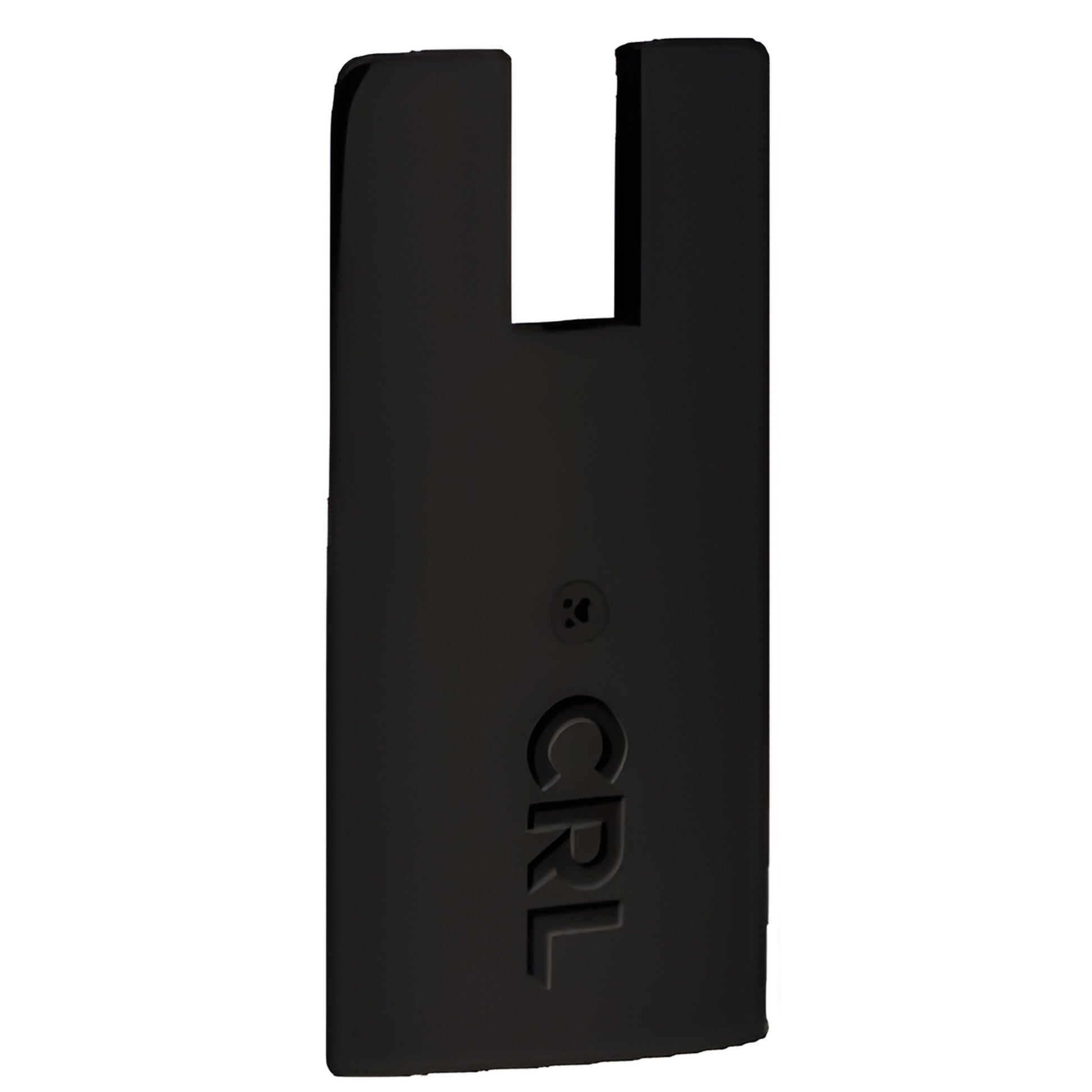 Matte black aluminum end cap for 4-inch square Wedge-Lock door rail, model DREC4SMBL; fits 3/8-1/2-inch glass.