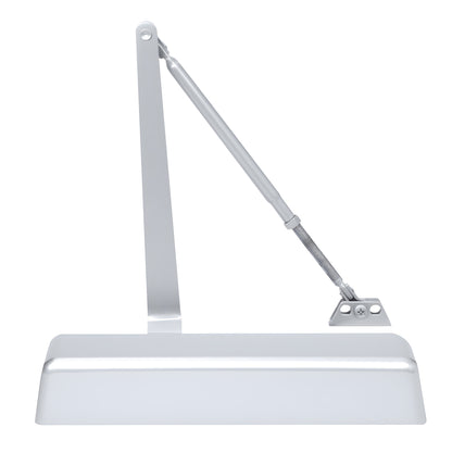 PR52A aluminum surface-mounted commercial door closer with parallel-arm bracket, adjustable spring (Size 2-5).