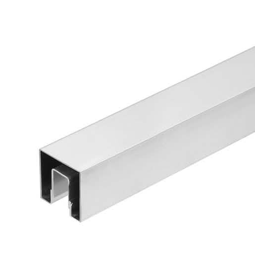 CRL Brushed Stainless Steel Square Corner Cap Rail for 1/2" Glass, Sleek and Durable Desig