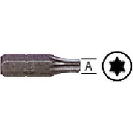 CRL 1/4" Hex T25 Torx® Insert Bit – Durable, precision-fit for secure fastening tasks.