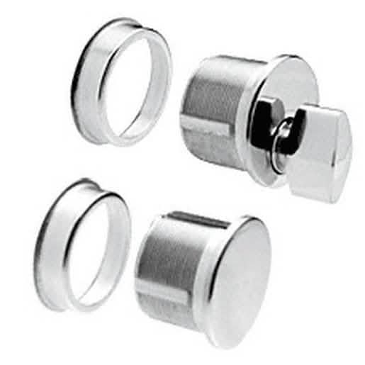 CRL Polished Stainless Thumbturn and Dummy Combo - sleek, durable door hardware solution.