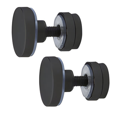 CRL Matte Black Glass Shower Panel Track Holder Fittings, 2-Pack