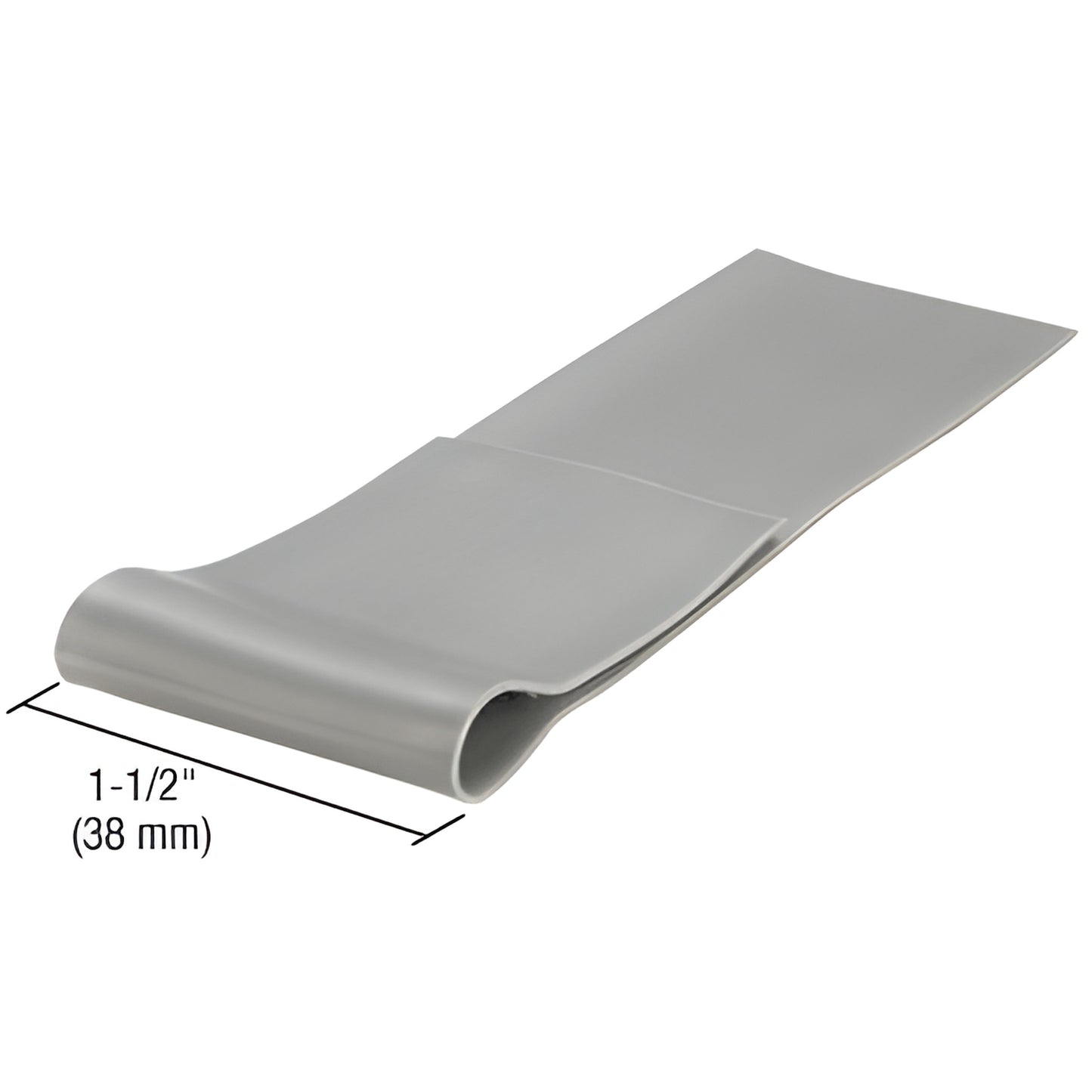 CRL M6022 gray vinyl 1.5" shower door bottom sweep, 36" flat seal for hinged doors.