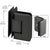 CRL Pinnacle 092 Matte Black 90° Glass-to-Glass Shower Door Hinge