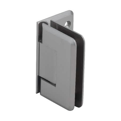 CRL Brushed Nickel Pinnacle 044 Series Wall Mount Hinge - Sleek Back Plate Design