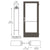 CRL-U.S. 400 Black Anodized Alum Bronze Entrance Door - Closer-Ready