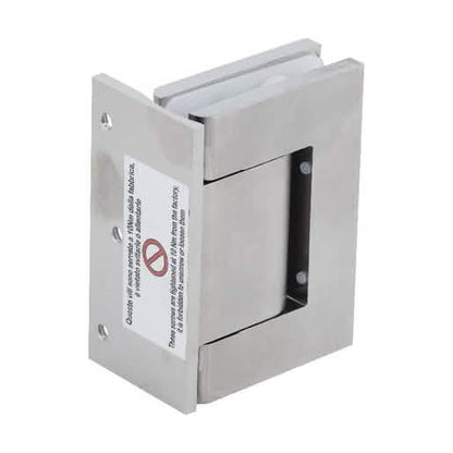 CRL Satin Nickel Vernon Offset Back Plate Hinge - Sleek Wall Mount for Glass Doors