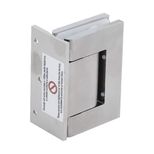CRL Satin Nickel Vernon Offset Back Plate Hinge - Sleek Wall Mount for Glass Doors