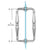 CRL 8 in Polished Chrome Victorian Back-to-Back Door Pulls