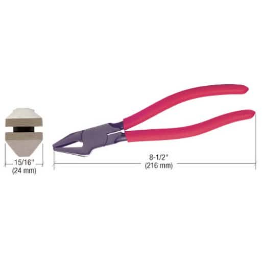 CRL 8-1/2" Steel Drop Jaw Glass Pliers for precise glass cutting and shaping.