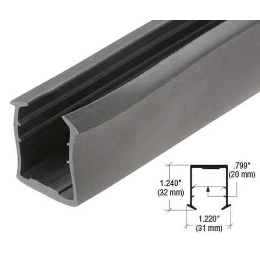 CRL Roll Form Cap Rail Black Rubber Insert for 27/32" Laminated Glass, Durable & Stylish