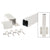 CRL Sky White 48" Fascia Post Kit for 200/300/350/400 Glass Rail