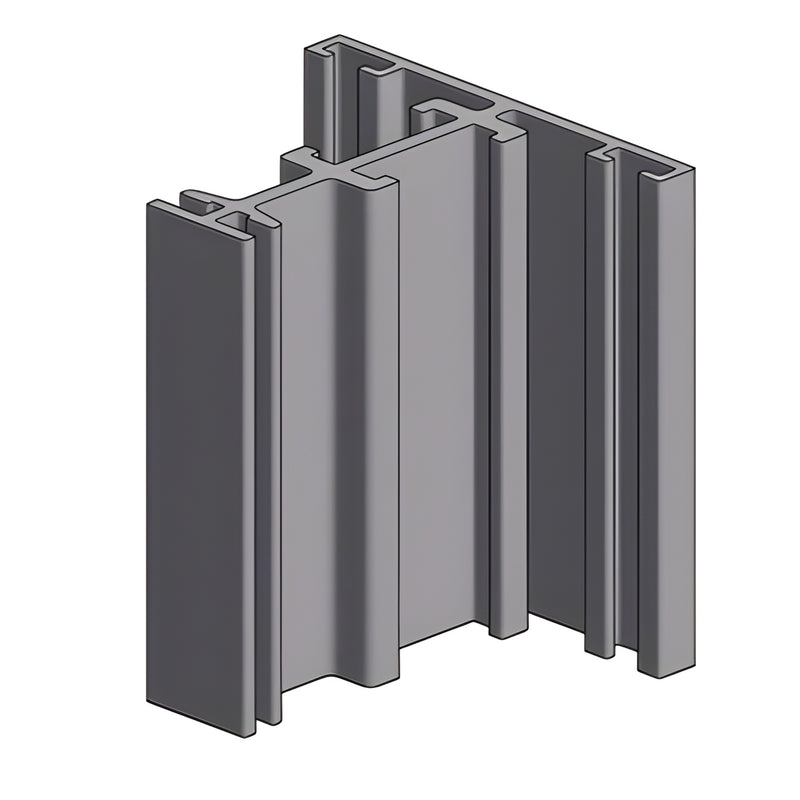 Matte black Fallbrook XL slim aluminum door frame extrusion for insulating glass sidelites, SKU FXFRMT6MBL