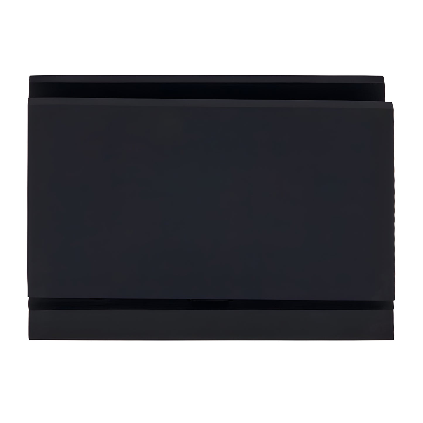 Matte black squared Cardiff pivot hinge for 8-10mm frameless glass shower door, brass, self-centering - SKU CAR01MBL