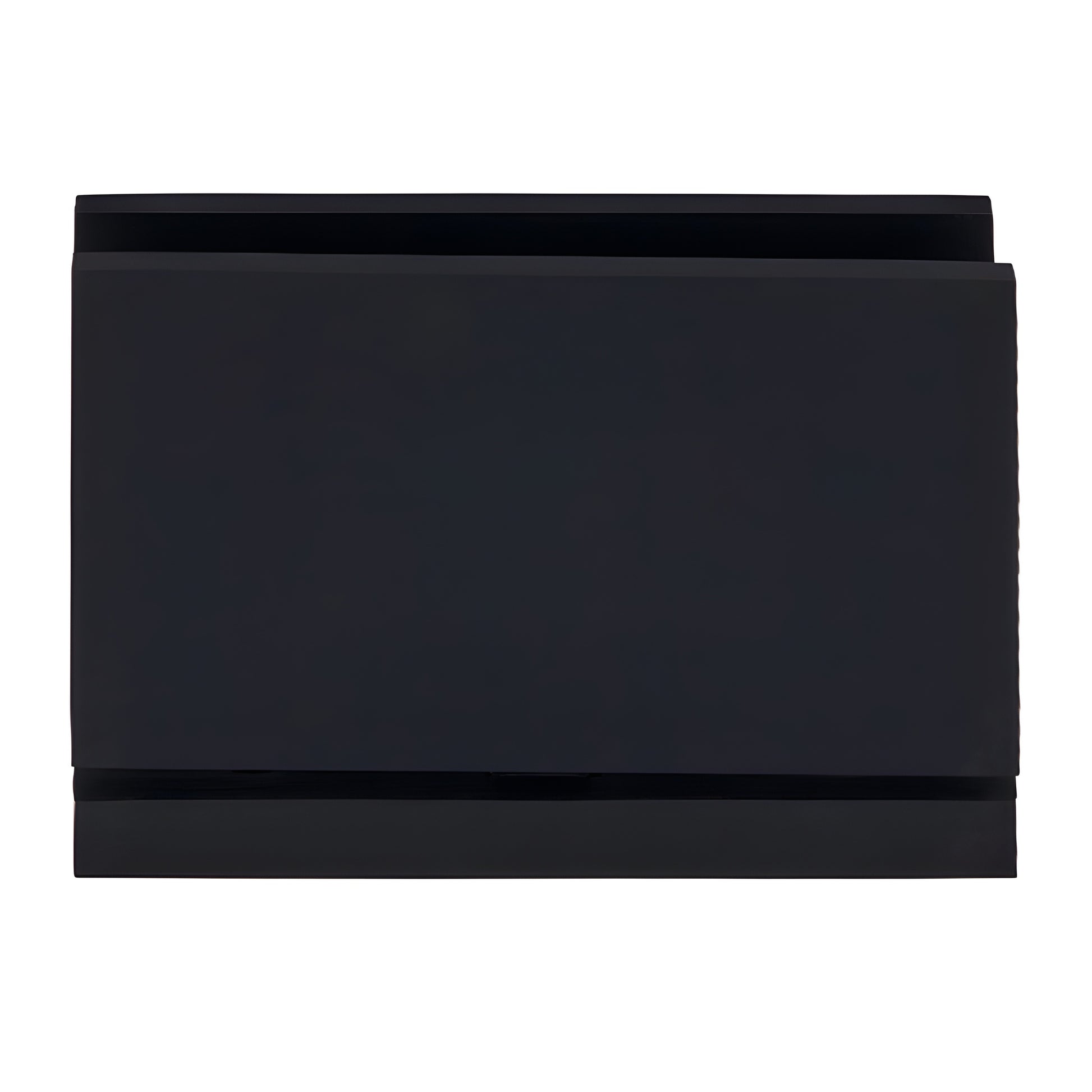 Matte black squared Cardiff pivot hinge for 8-10mm frameless glass shower door, brass, self-centering - SKU CAR01MBL