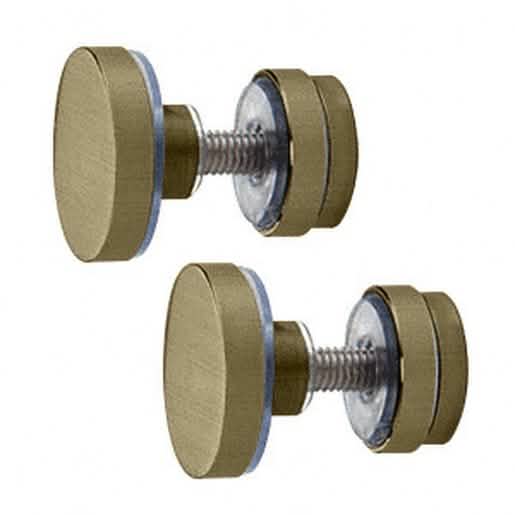 CRL Brushed Bronze Track Holder Fittings, 2-Pack, for Fixed Panel - Sleek and Durable