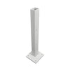 CRL CS4W sky-white 30 in square-tube 90 core-mount stanchion with 8 8 in base plate.