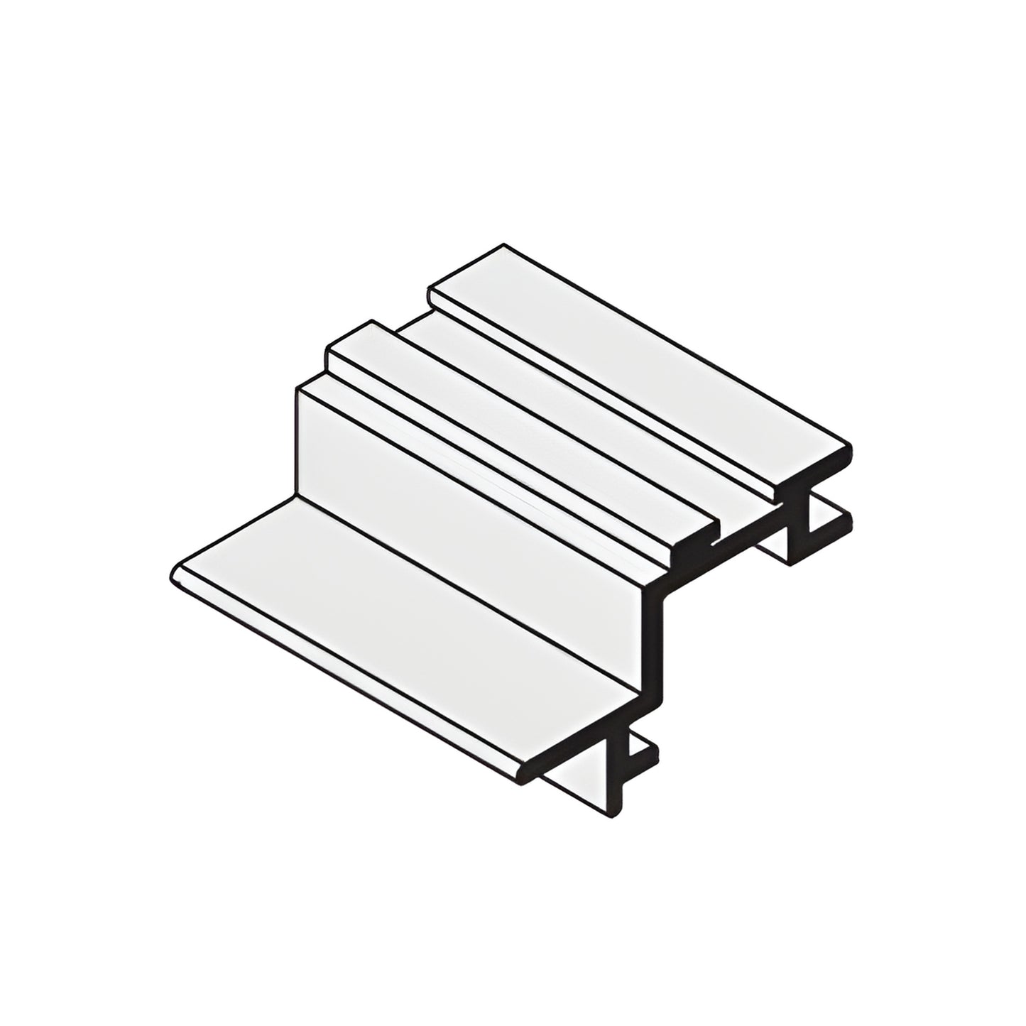 RW467 mill finish extruded aluminum profile hardware (illustration) - section for architectural systems, 50/pack.