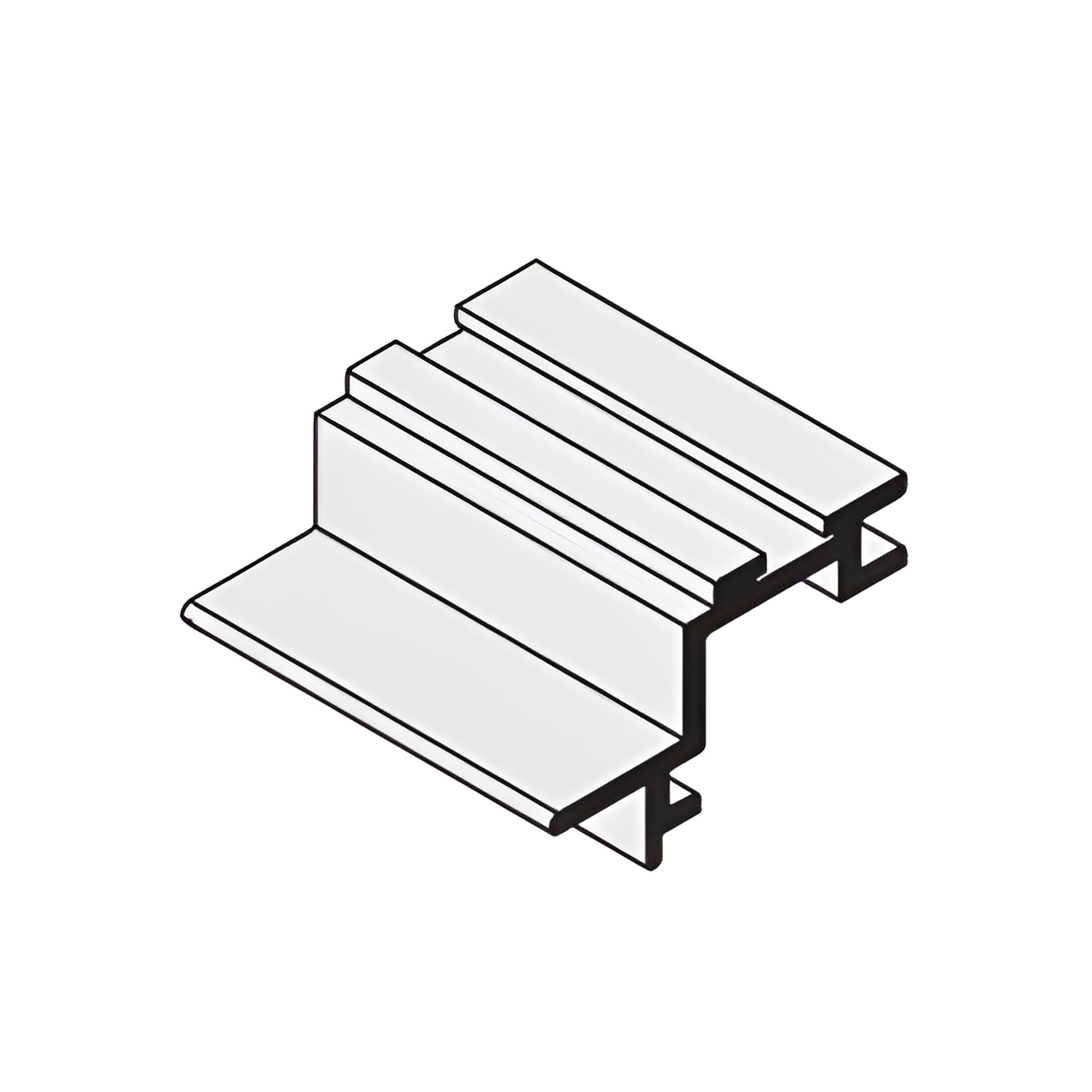 RW467 mill finish extruded aluminum profile hardware (illustration) - section for architectural systems, 50/pack.