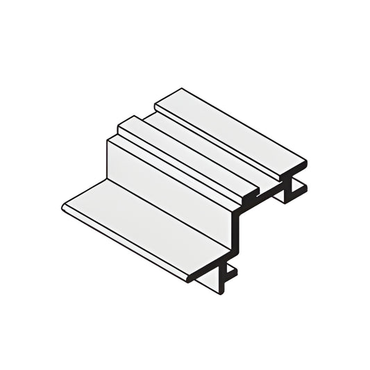 RW467 mill finish extruded aluminum profile hardware (illustration) - section for architectural systems, 50/pack.