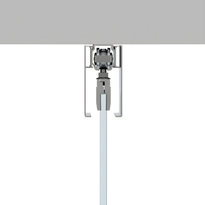 CRL70C top-hung ceiling mount kit, satin anodized track with a single tempered glass panel.
