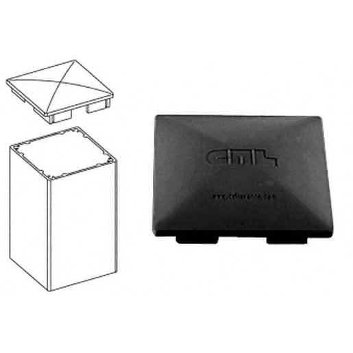 CRL Matte Black 4x4 Post Cap - Durable, Stylish Finish for Outdoor Deck Posts