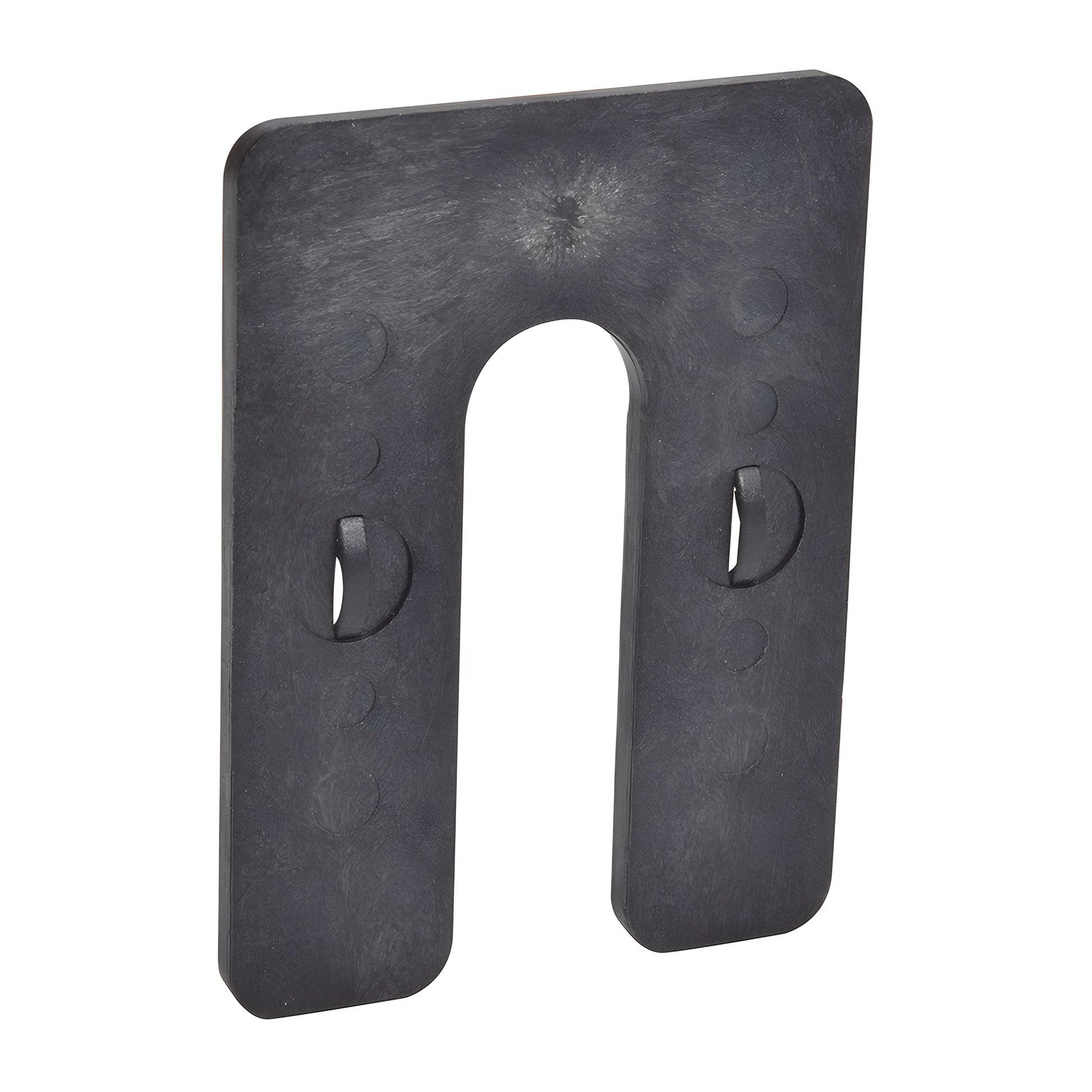 CRL interlocking horseshoe shim SKU 1HS04 - black 4 in U-shaped plastic shim with bolt slots for window and door installation