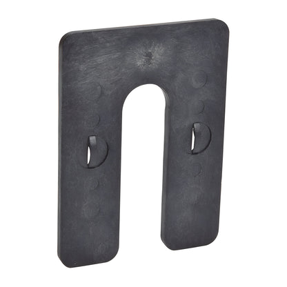 CRL interlocking horseshoe shim SKU 1HS04 - black 4 in U-shaped plastic shim with bolt slots for window and door installation