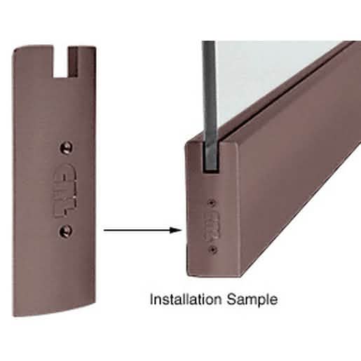 CRL Black Bronze Anodized 6" Square End Cap for Sidelite Rails - Sleek, Durable Design