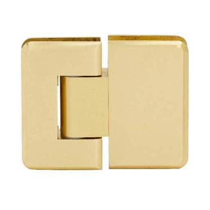 CRL Satin Brass Pinnacle 380 Series 180° Glass-to-Glass Hinge - Durable & Stylish